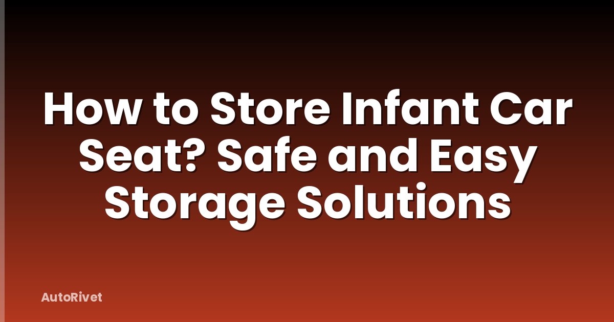 How to Store Infant Car Seat? Safe and Easy Storage Solutions