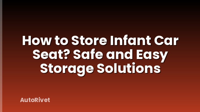 How to Store Infant Car Seat? Safe and Easy Storage Solutions