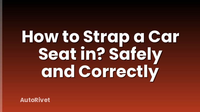 How to Strap a Car Seat in? Safely and Correctly