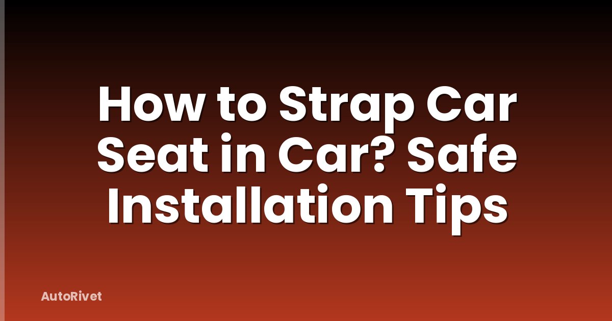 How to Strap Car Seat in Car? Safe Installation Tips