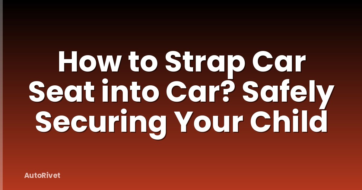 How to Strap Car Seat into Car? Safely Securing Your Child