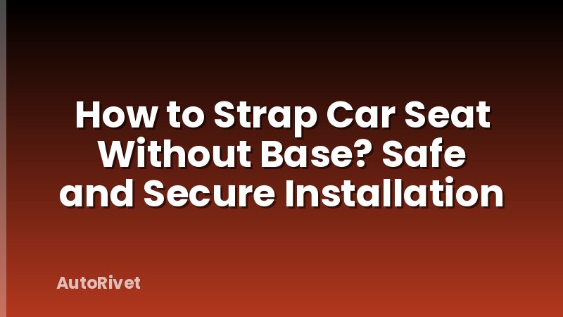 How to Strap Car Seat Without Base? Safe and Secure Installation