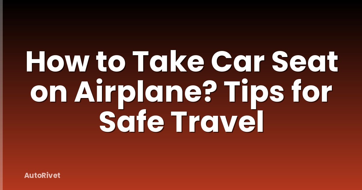 How to Take Car Seat on Airplane? Tips for Safe Travel