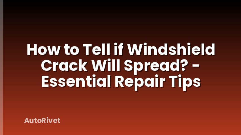 How to Tell if Windshield Crack Will Spread? - Essential Repair Tips