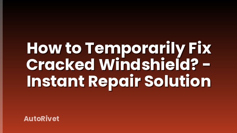 How to Temporarily Fix Cracked Windshield? - Instant Repair Solution