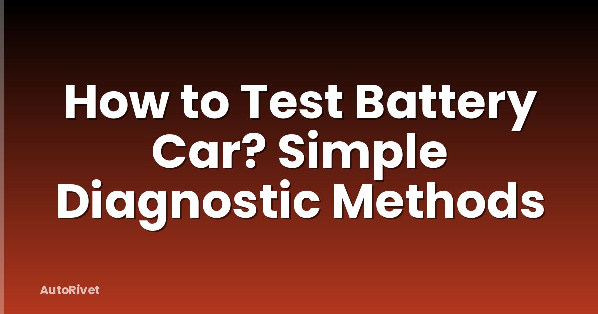 How to Test Battery Car? Simple Diagnostic Methods
