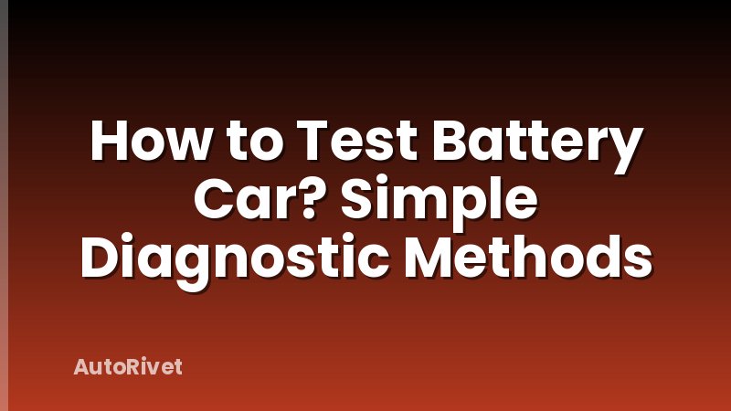 How to Test Battery Car? Simple Diagnostic Methods