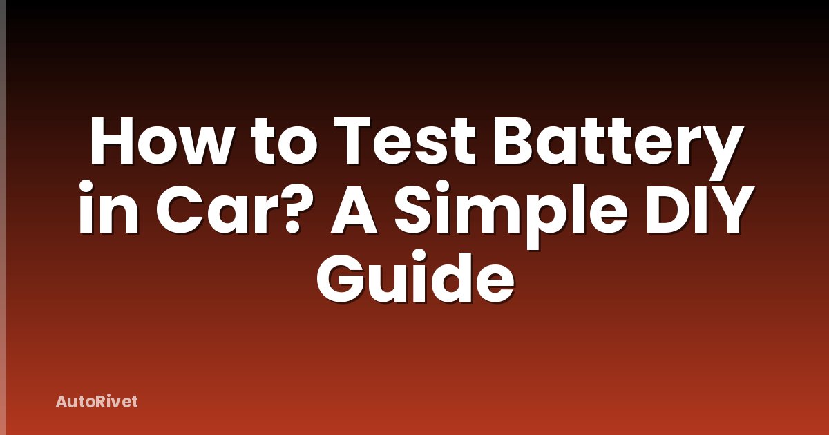 How to Test Battery in Car? A Simple DIY Guide