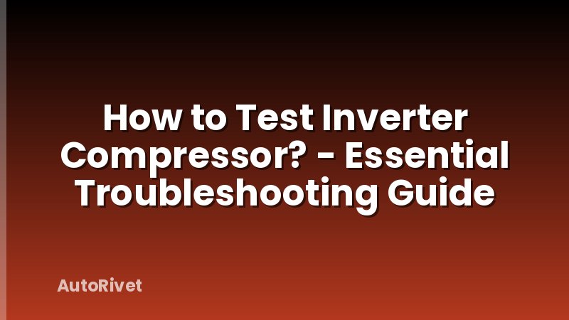 How to Test Inverter Compressor? - Essential Troubleshooting Guide