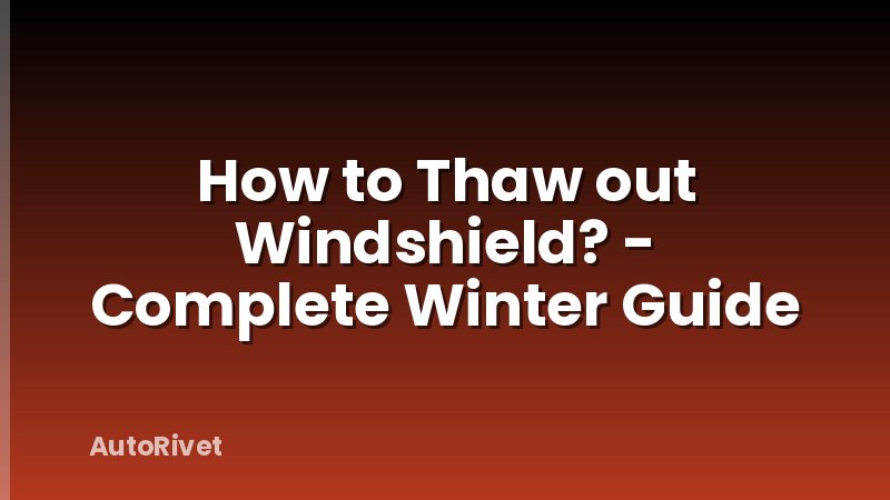 How to Thaw out Windshield? - Complete Winter Guide
