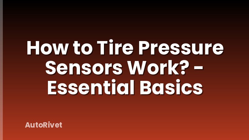 How to Tire Pressure Sensors Work? - Essential Basics
