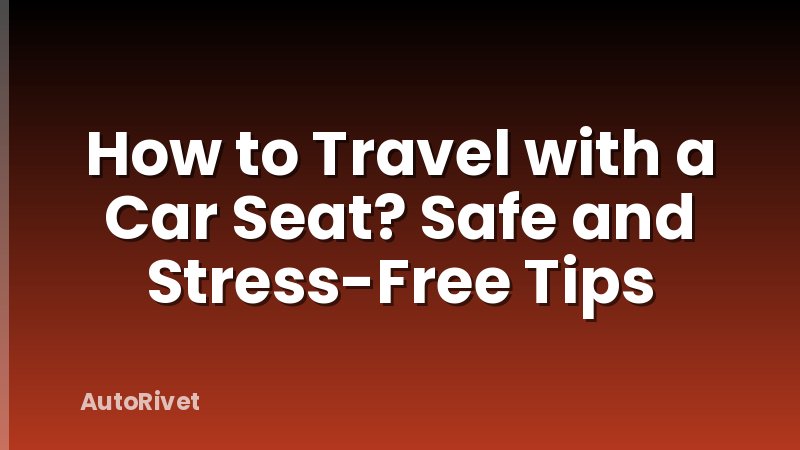 How to Travel with a Car Seat? Safe and Stress-Free Tips