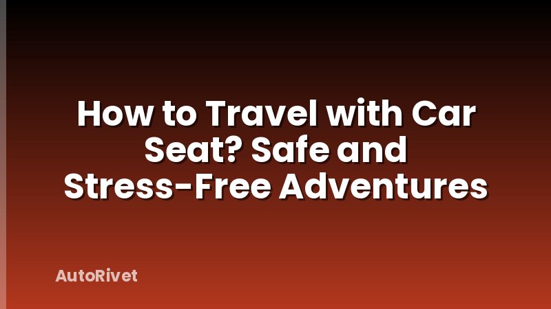 How to Travel with Car Seat? Safe and Stress-Free Adventures