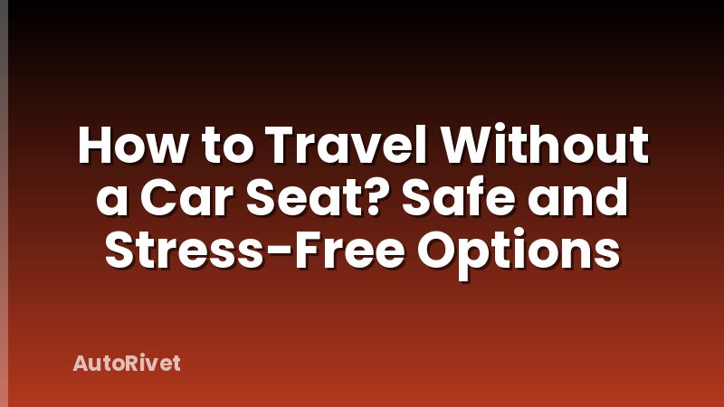 How to Travel Without a Car Seat? Safe and Stress-Free Options