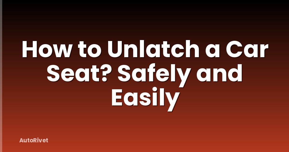 How to Unlatch a Car Seat? Safely and Easily