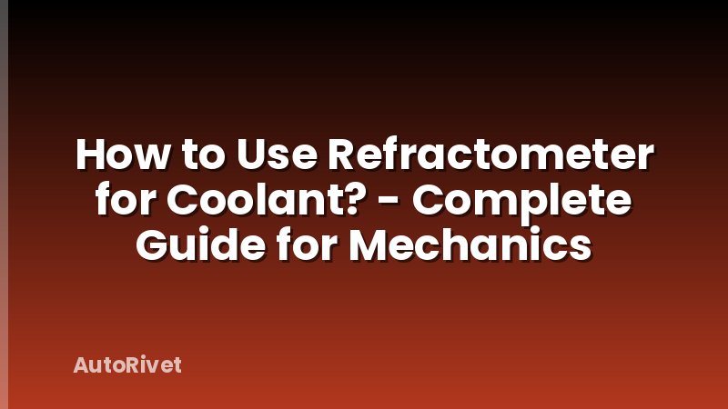 How to Use Refractometer for Coolant? - Complete Guide for Mechanics