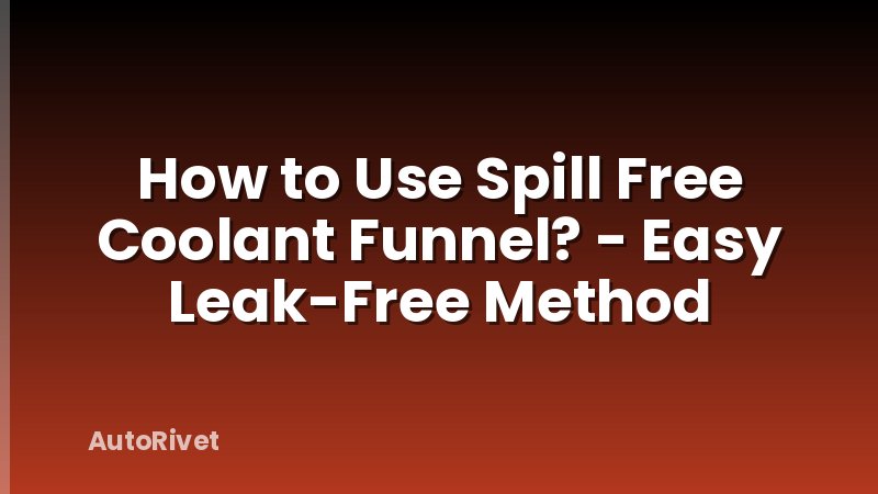 How to Use Spill Free Coolant Funnel? - Easy Leak-Free Method