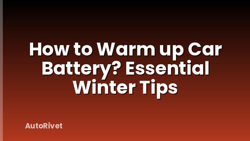 How to Warm up Car Battery? Essential Winter Tips