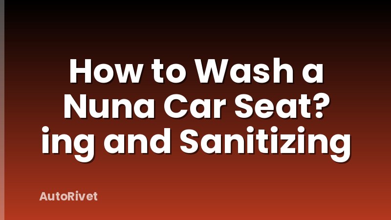 How to Wash a Nuna Car Seat? ing and Sanitizing