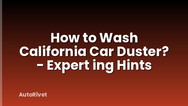How to Wash California Car Duster? - Expert ing Hints