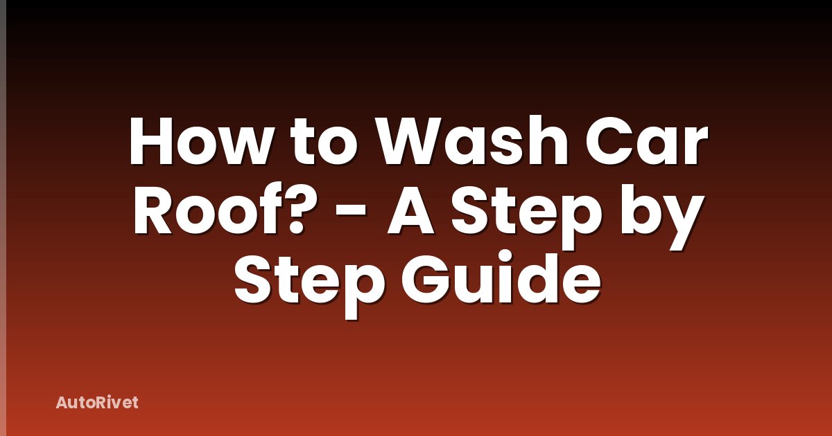 How to Wash Car Roof? - A Step by Step Guide