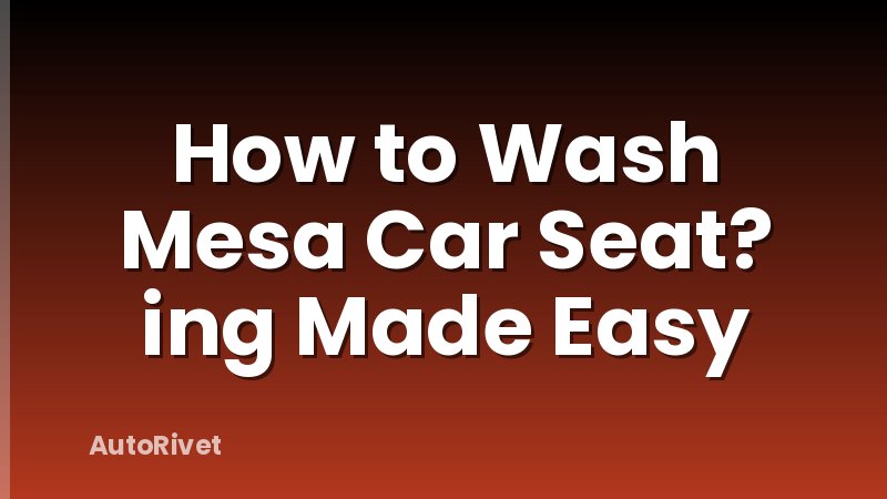 How to Wash Mesa Car Seat? ing Made Easy