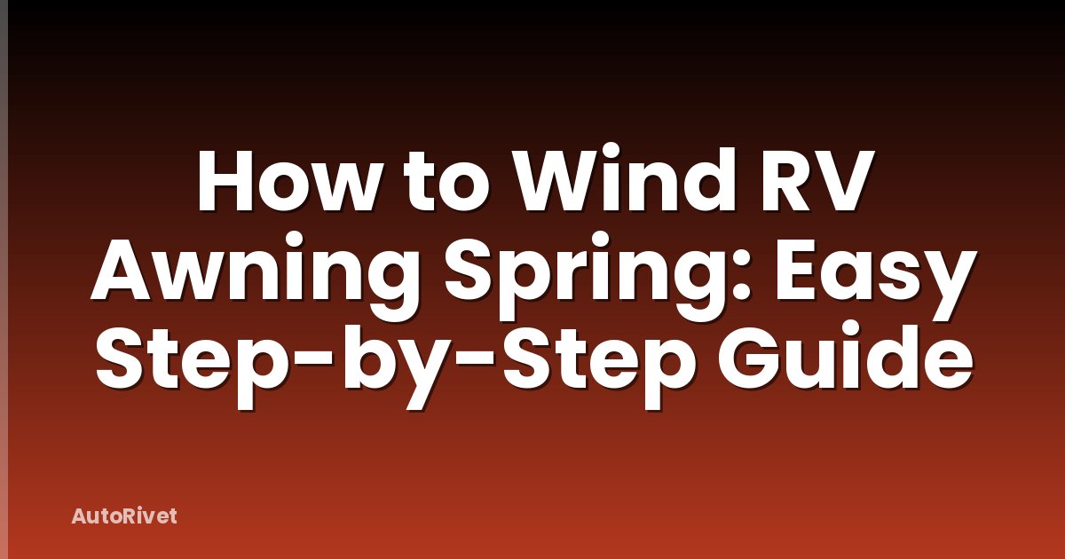 How to Wind RV Awning Spring: Easy Step-by-Step Guide