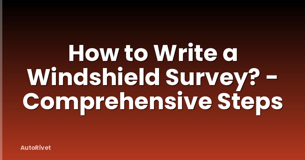 How to Write a Windshield Survey? - Comprehensive Steps
