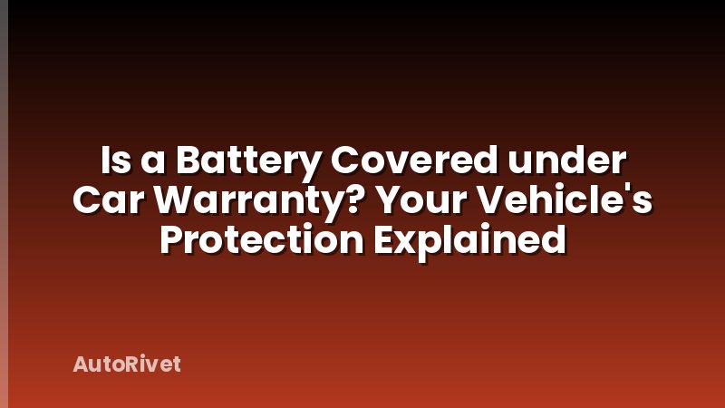 Is a Battery Covered under Car Warranty? Your Vehicle's Protection Explained