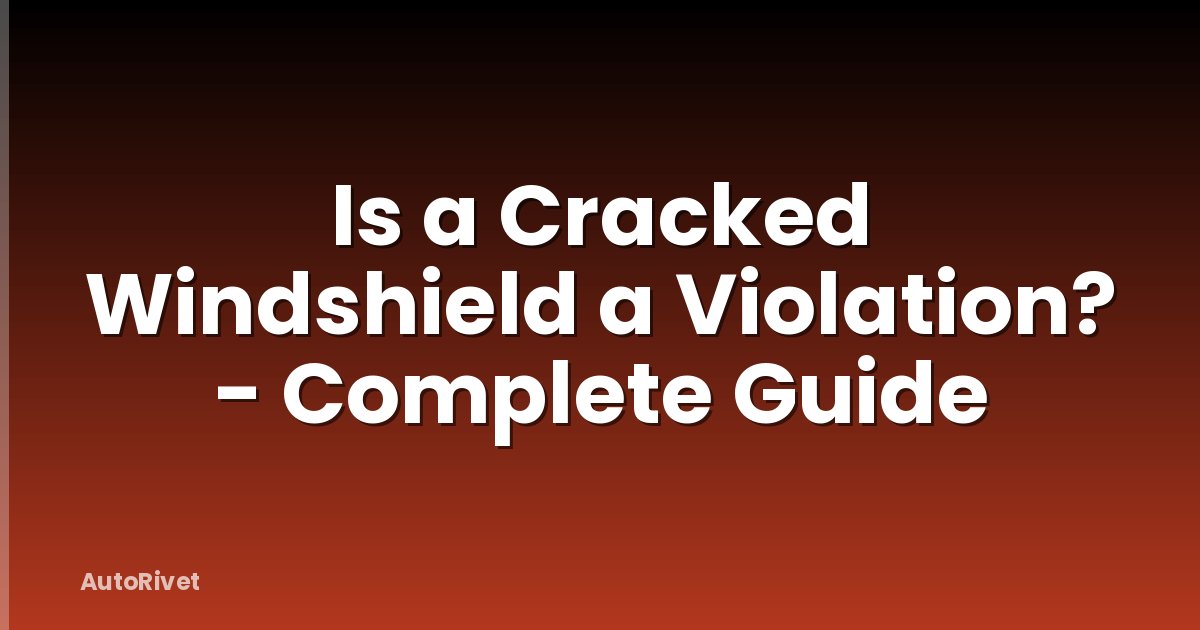 Is a Cracked Windshield a Violation? - Complete Guide