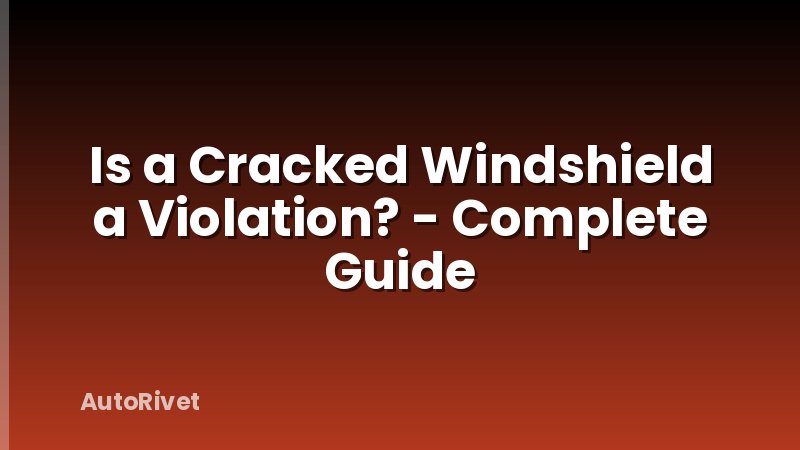 Is a Cracked Windshield a Violation? - Complete Guide
