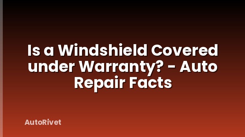Is a Windshield Covered under Warranty? - Auto Repair Facts