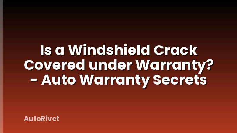 Is a Windshield Crack Covered under Warranty? - Auto Warranty Secrets