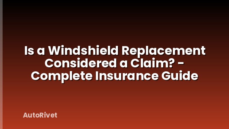 Is a Windshield Replacement Considered a Claim? - Complete Insurance Guide