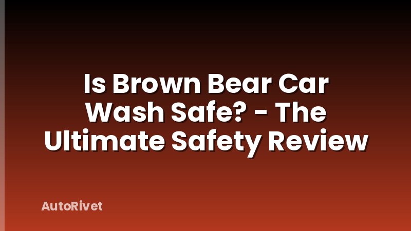 Is Brown Bear Car Wash Safe? - The Ultimate Safety Review
