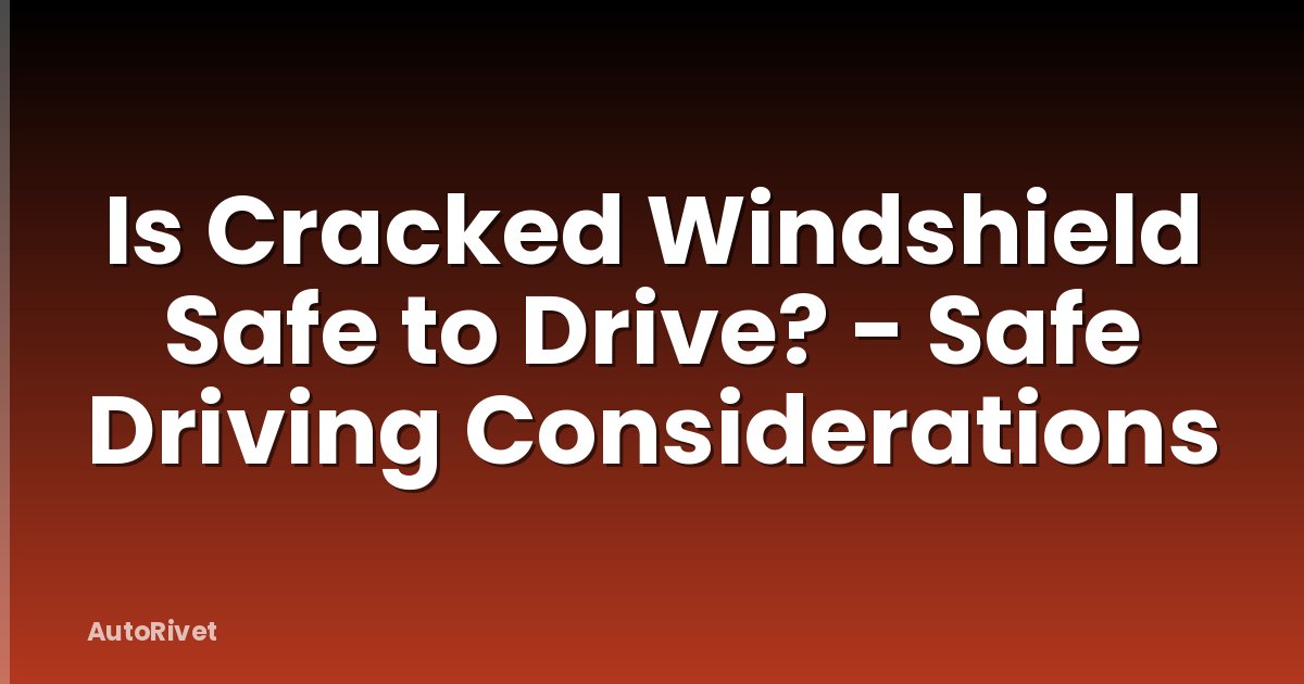 Is Cracked Windshield Safe to Drive? - Safe Driving Considerations
