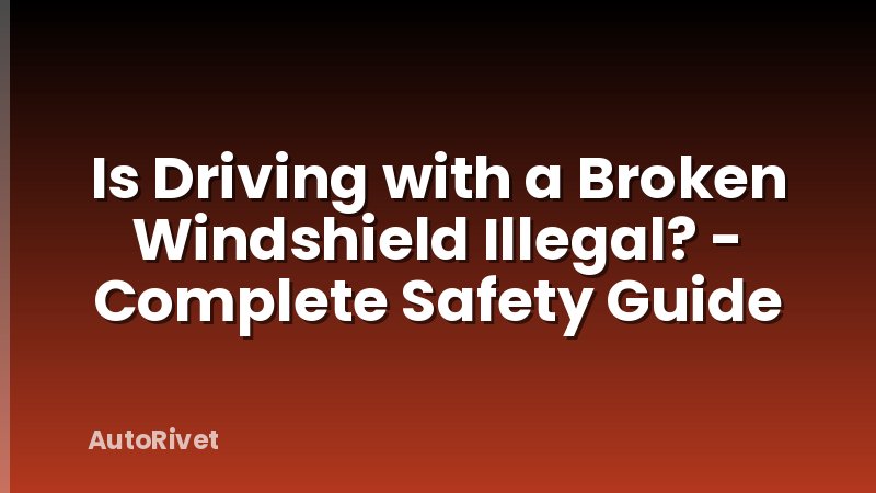 Is Driving with a Broken Windshield Illegal? - Complete Safety Guide