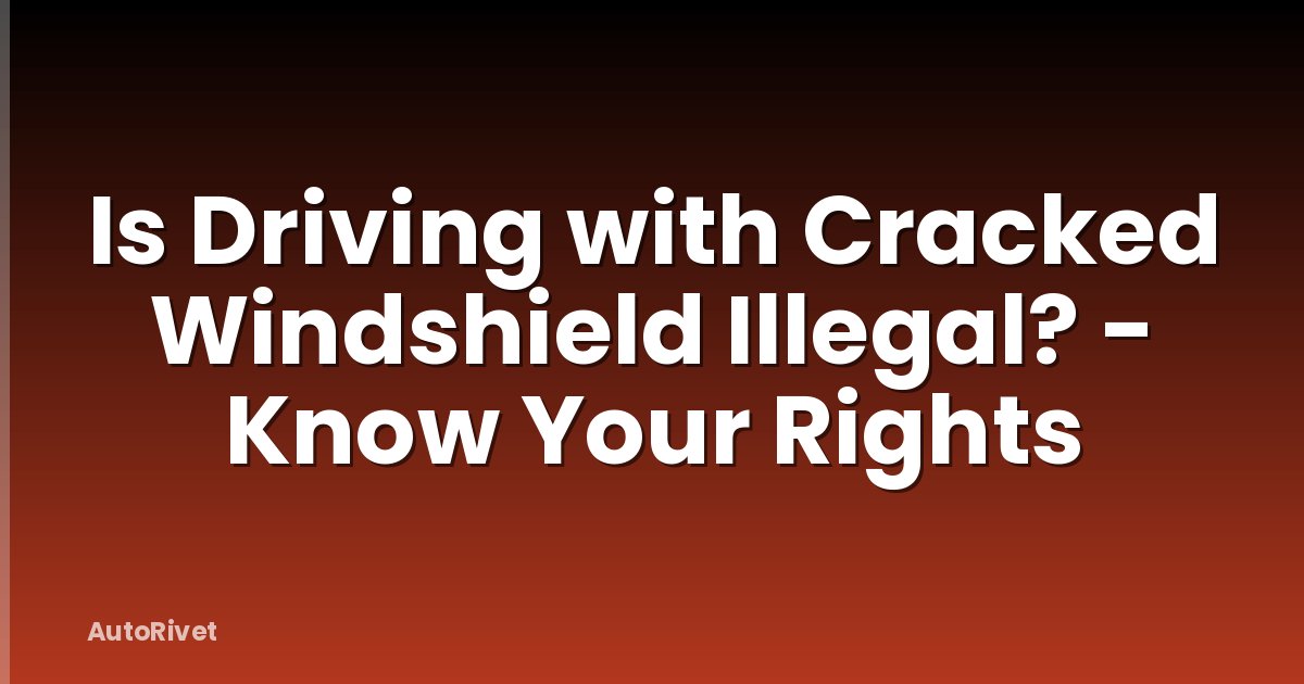 Is Driving with Cracked Windshield Illegal? - Know Your Rights