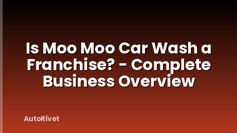 Is Moo Moo Car Wash a Franchise? - Complete Business Overview