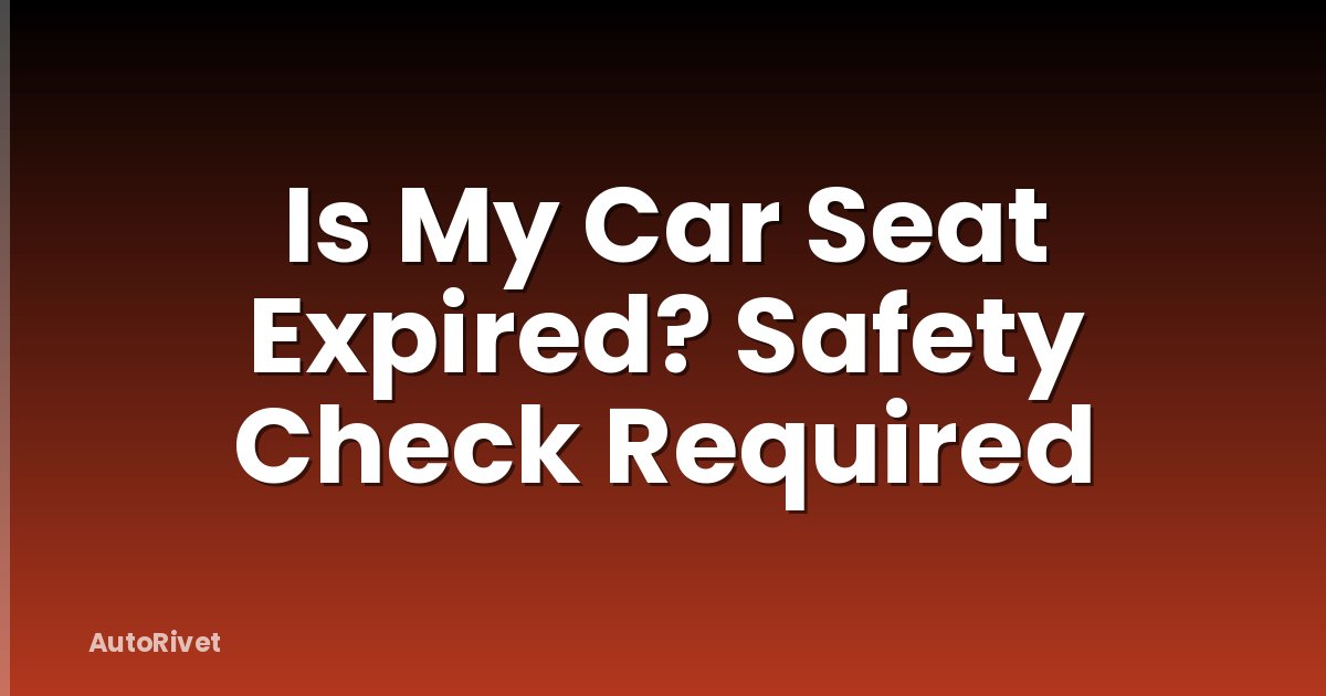 Is My Car Seat Expired? Safety Check Required