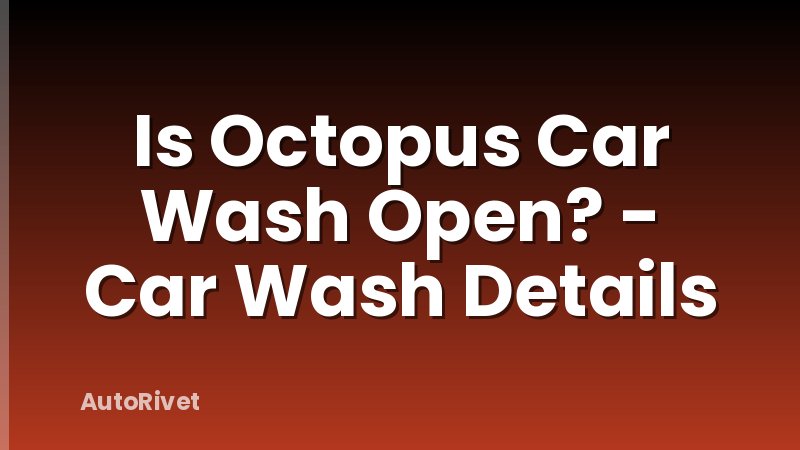 Is Octopus Car Wash Open? - Car Wash Details