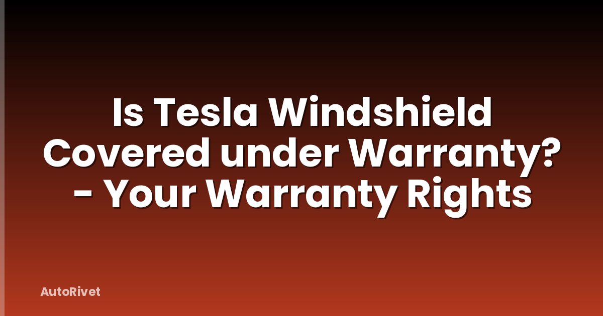 Is Tesla Windshield Covered under Warranty? - Your Warranty Rights