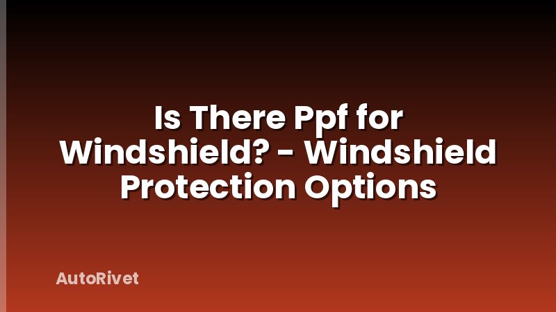 Is There Ppf for Windshield? - Windshield Protection Options