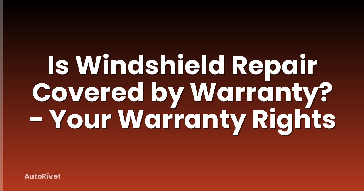 Is Windshield Repair Covered by Warranty? - Your Warranty Rights