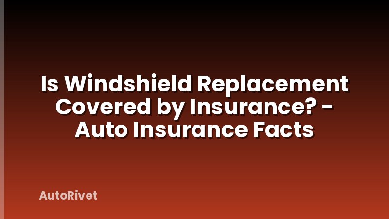 Is Windshield Replacement Covered by Insurance? - Auto Insurance Facts