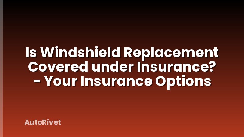 Is Windshield Replacement Covered under Insurance? - Your Insurance Options