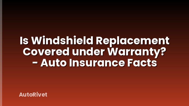 Is Windshield Replacement Covered under Warranty? - Auto Insurance Facts