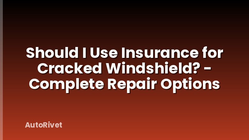 Should I Use Insurance for Cracked Windshield? - Complete Repair Options