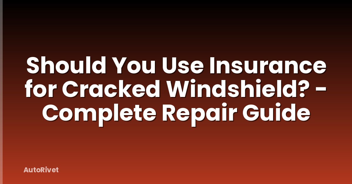 Should You Use Insurance for Cracked Windshield? - Complete Repair Guide