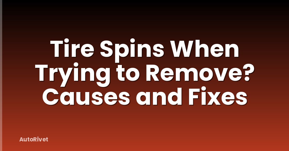 Tire Spins When Trying to Remove? Causes and Fixes